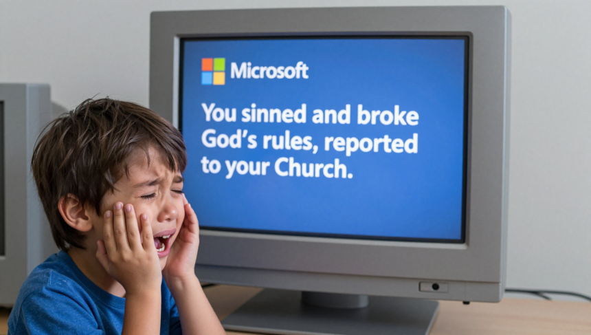 ΑΠΟΚΛΕΙΣΤΙΚΟ: Κρυφό λογισμικό της Microsoft στα windows εντοπίζει παιδάκια που επιδίδονται σε αμαρτωλές πράξεις και ενημερώνει την Εκκλησία.