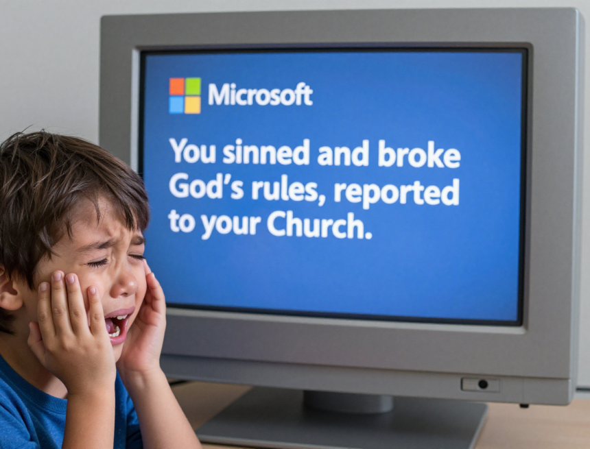 ΑΠΟΚΛΕΙΣΤΙΚΟ: Κρυφό λογισμικό της Microsoft στα windows εντοπίζει παιδάκια που επιδίδονται σε αμαρτωλές πράξεις και ενημερώνει την Εκκλησία.
